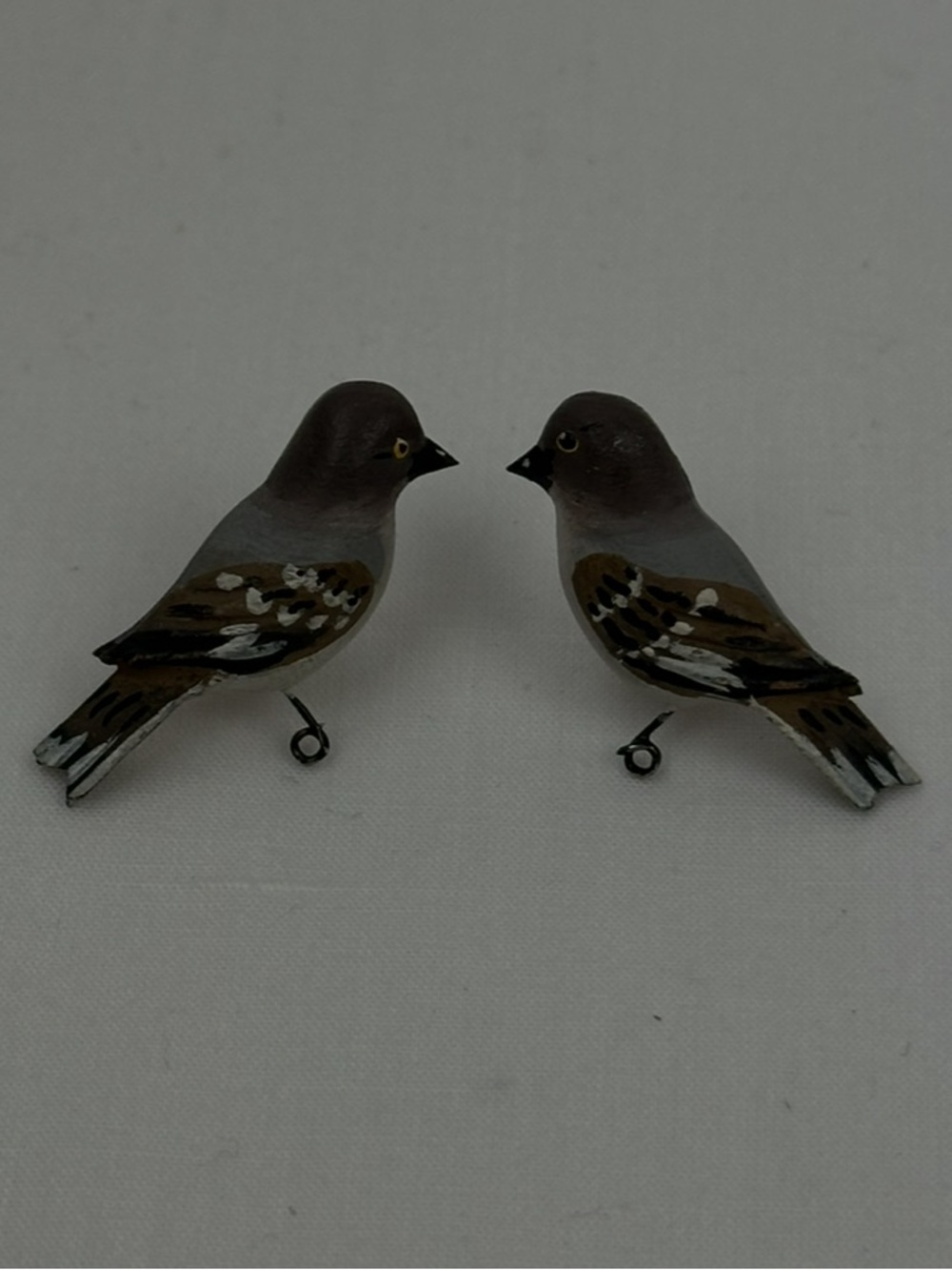 Silver Bird Stud Earrings Vintage